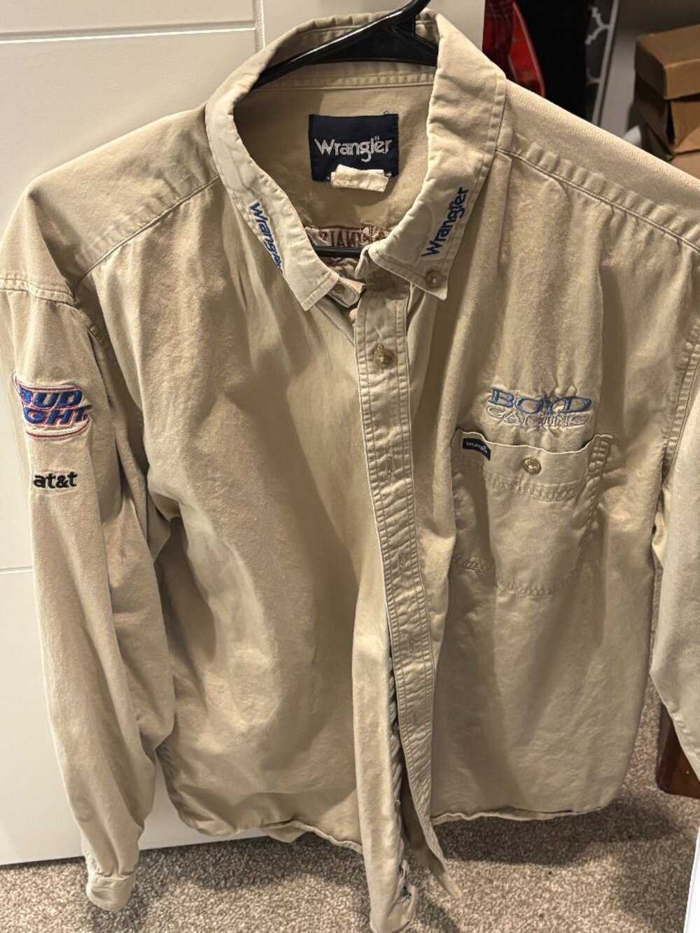 Wrangler Gold Coast NFR Rodeo Shirt with everything embroidered, rare vintage sh